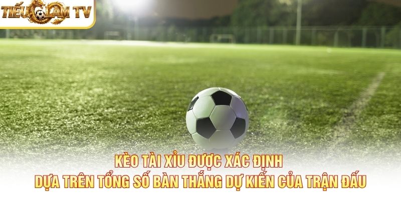 Kèo tài xỉu được xác định dựa trên tổng số bàn thắng dự kiến của trận đấu