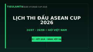 LỊCH THI ĐẤU ASEAN CUP 2026 - TieulamTV