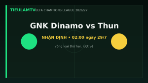 Nhận định GNK Dinamo vs Thun - TieulamTV