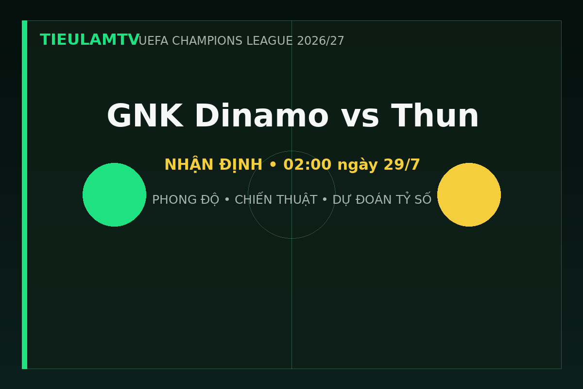 Nhận định GNK Dinamo vs Thun - TieulamTV