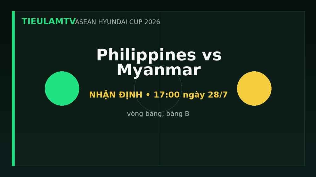 Nhận định Philippines vs Myanmar - TieulamTV