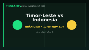 Nhận định Timor-Leste vs Indonesia - TieulamTV
