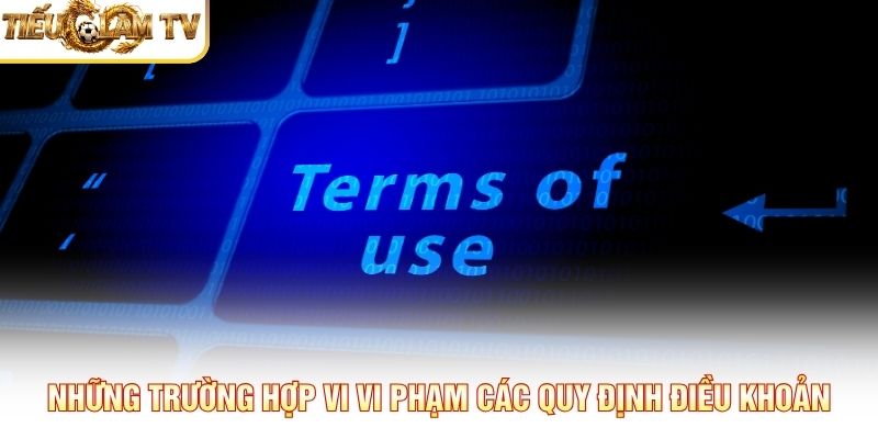 Những trường hợp vi vi phạm các quy định điều khoản