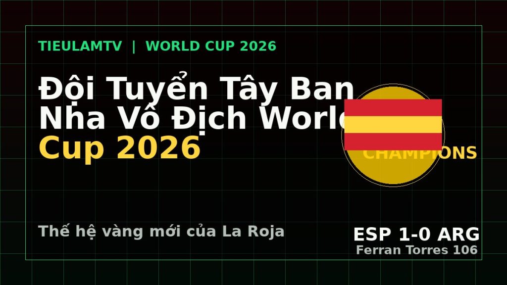 đội tuyển Tây Ban Nha vô địch World Cup 2026 sau trận thắng Argentina