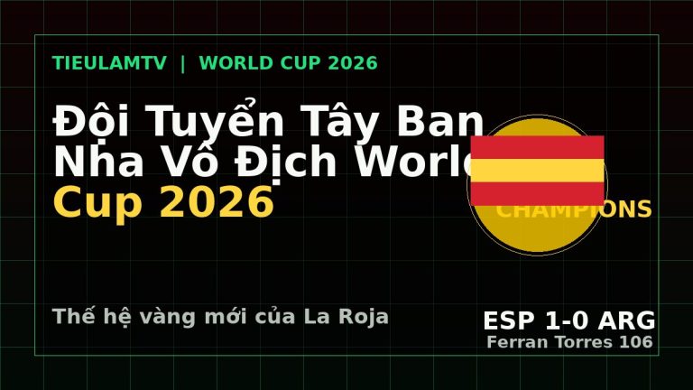 đội tuyển Tây Ban Nha vô địch World Cup 2026 sau trận thắng Argentina