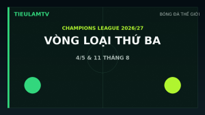 Lịch vòng loại thứ ba Champions League 2026 27 do TieulamTV tổng hợp