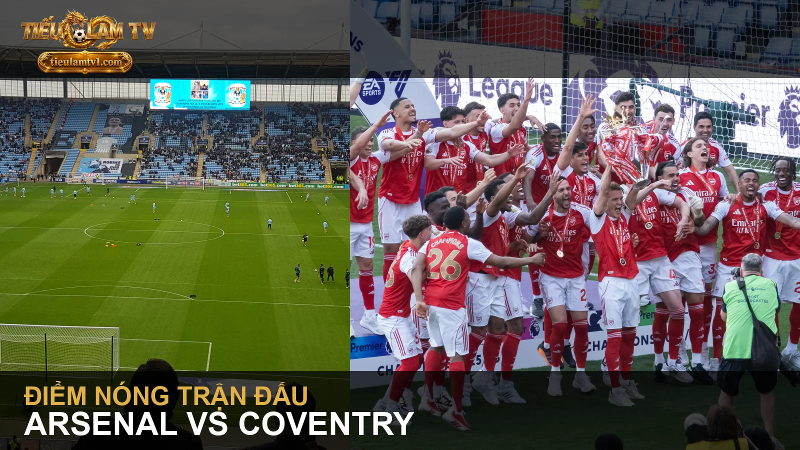 Arsenal và Coventry trong ảnh tư liệu trước vòng mở màn Premier League - ảnh trong bài