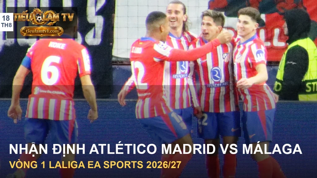 Các cầu thủ Atlético Madrid trong trận đấu tư liệu
