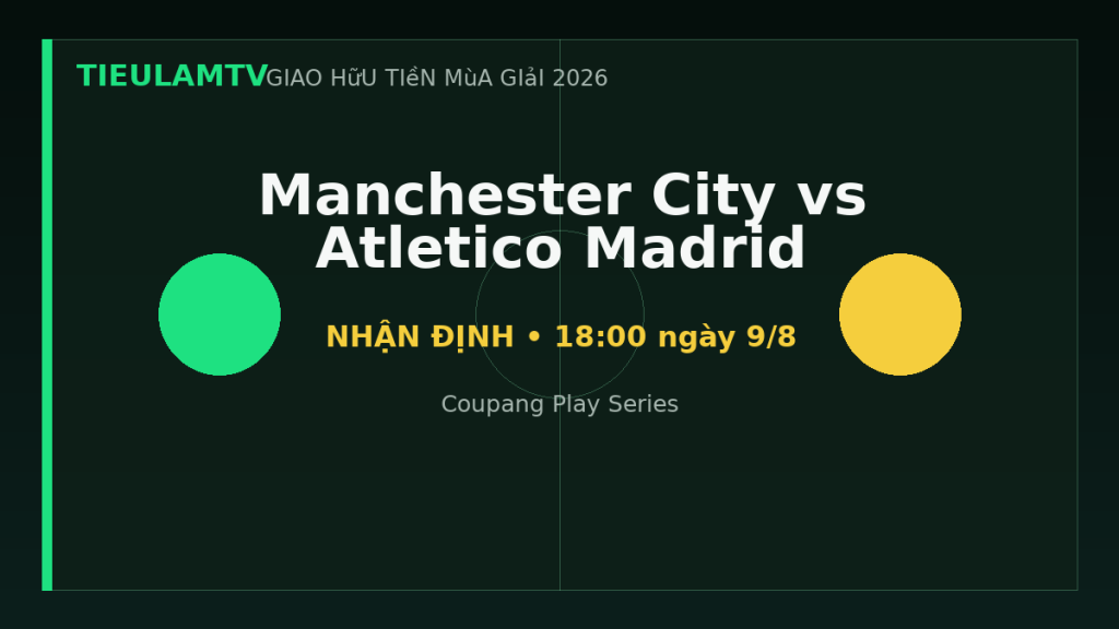 Nhận định Manchester City vs Atletico Madrid - TieulamTV