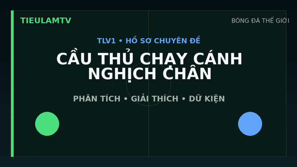 Đồ họa minh họa cầu thủ chạy cánh nghịch chân là gì? trên TieulamTV
