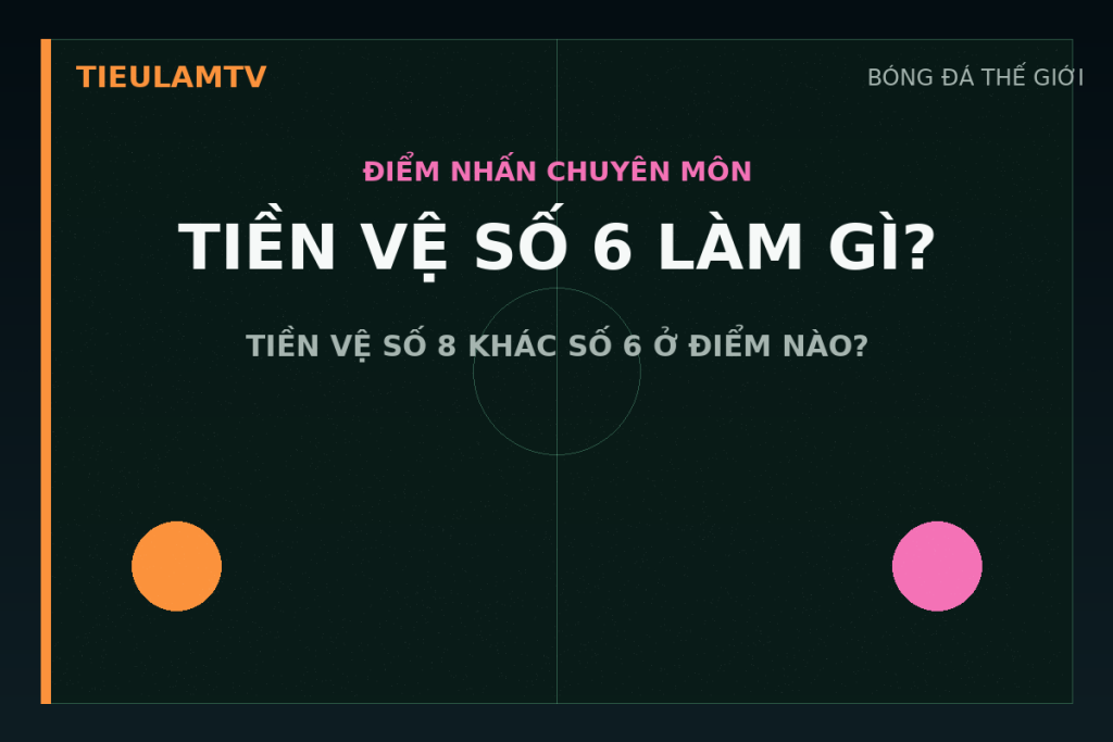 Sơ đồ minh họa tiền vệ số 6 số 8 số 10 trong bài phân tích