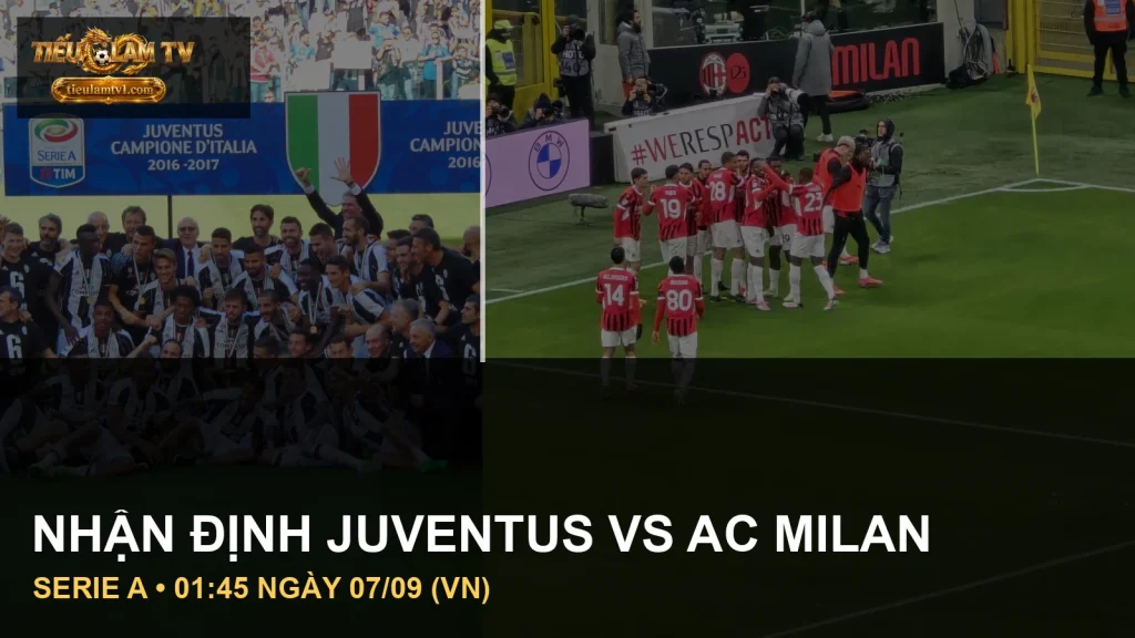 Cầu thủ Juventus và AC Milan trong ảnh tư liệu trước trận Serie A