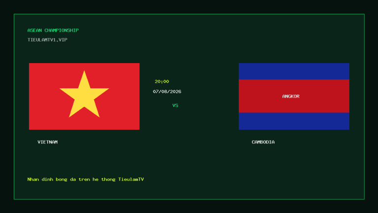 Nhận định Việt Nam vs Campuchia 20h00 ngày 07/08/2026 - ảnh nhận định bóng đá ASEAN Championship