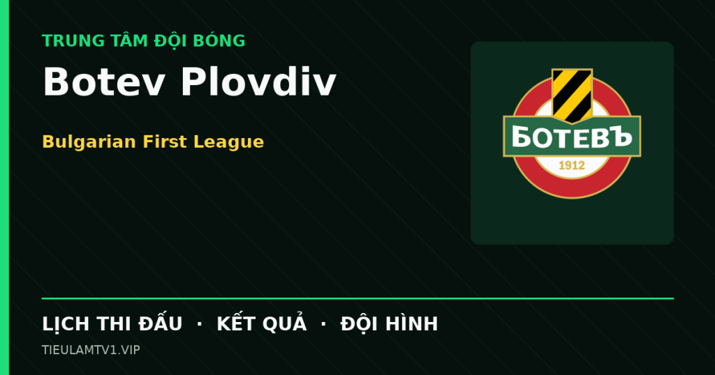 Đồ họa bóng đá Botev Plovdiv tại Bulgarian First League