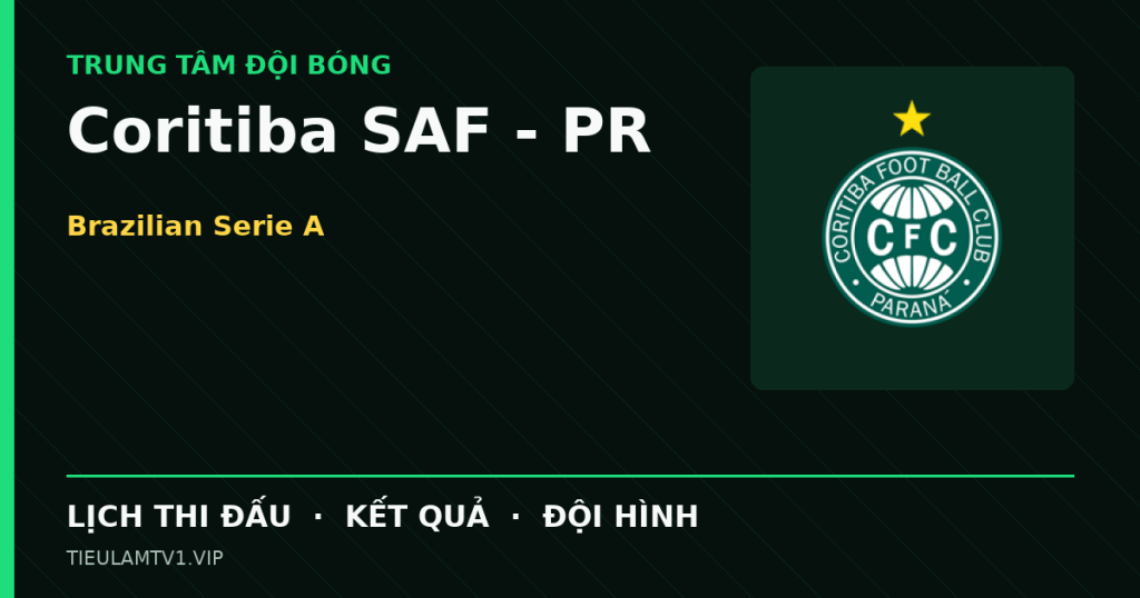 Đồ họa bóng đá Coritiba SAF - PR tại Brazilian Serie A