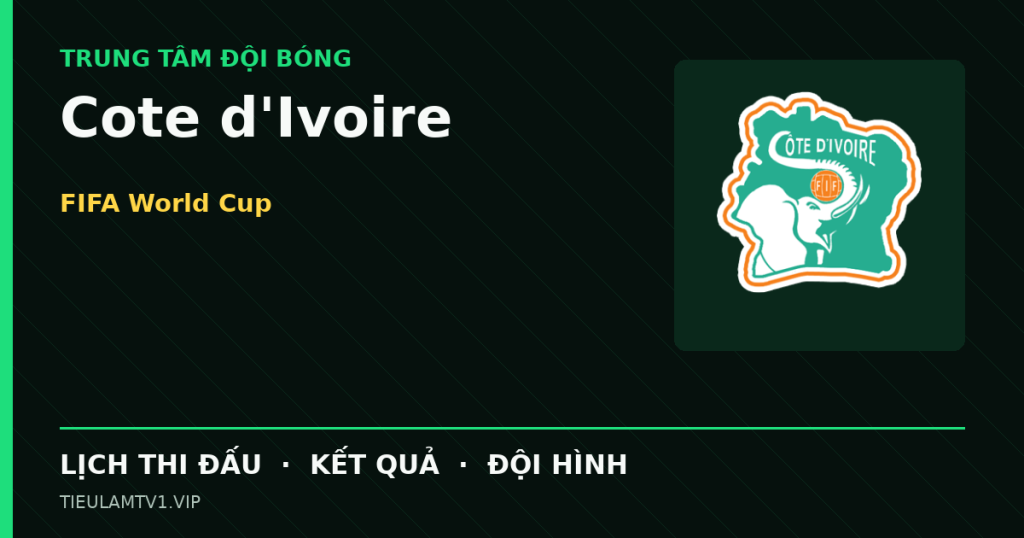 Đồ họa bóng đá Cote d'Ivoire tại FIFA World Cup
