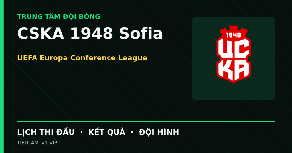 Đồ họa bóng đá CSKA 1948 Sofia tại UEFA Europa Conference League