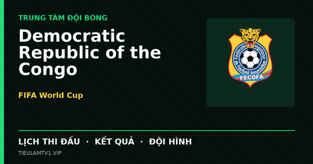 Đồ họa bóng đá Democratic Republic of the Congo tại FIFA World Cup