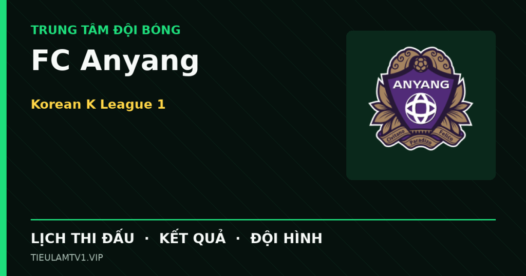 Đồ họa bóng đá FC Anyang tại Korean K League 1