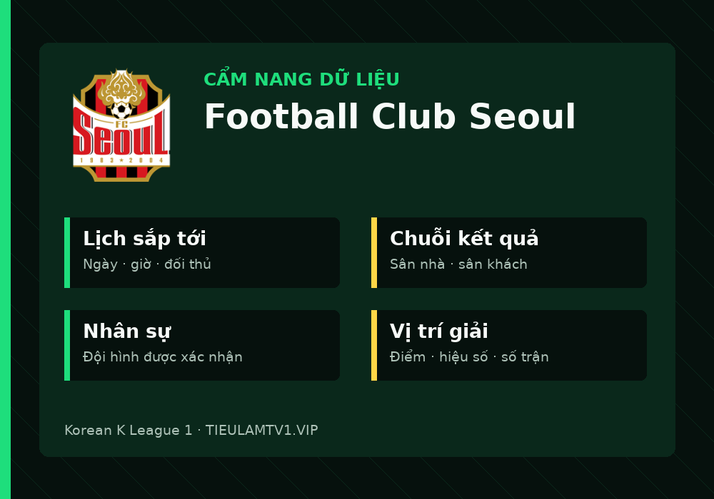 Phân tích phong độ và lối chơi Football Club Seoul