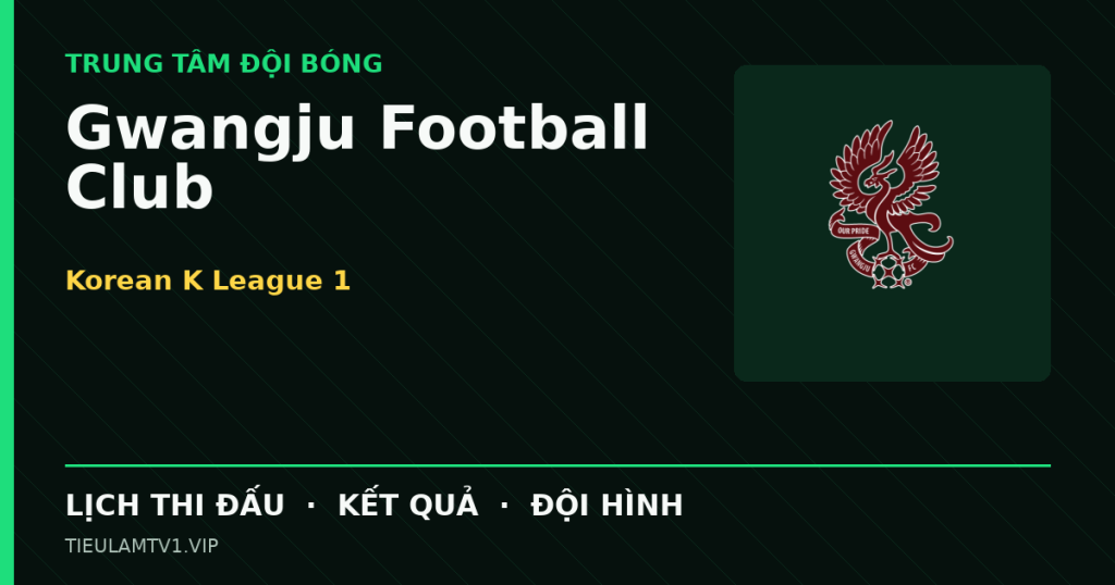 Đồ họa bóng đá Gwangju Football Club tại Korean K League 1