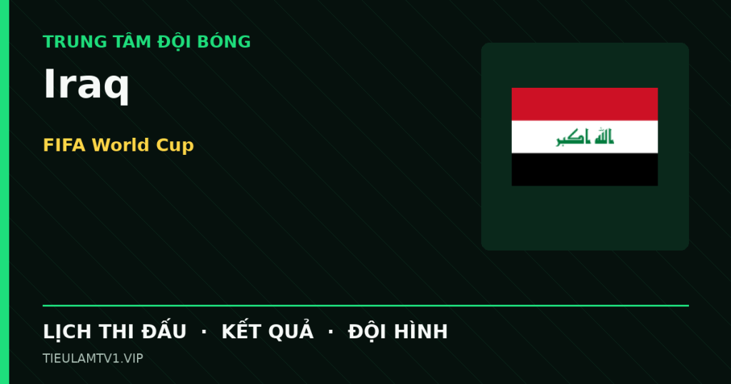Đồ họa bóng đá Iraq tại FIFA World Cup