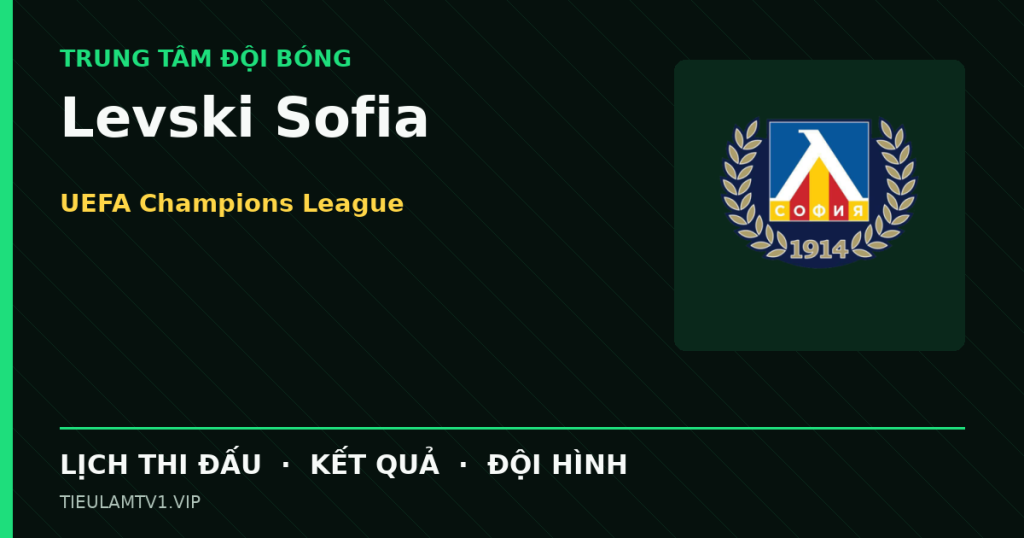 Đồ họa bóng đá Levski Sofia tại UEFA Champions League