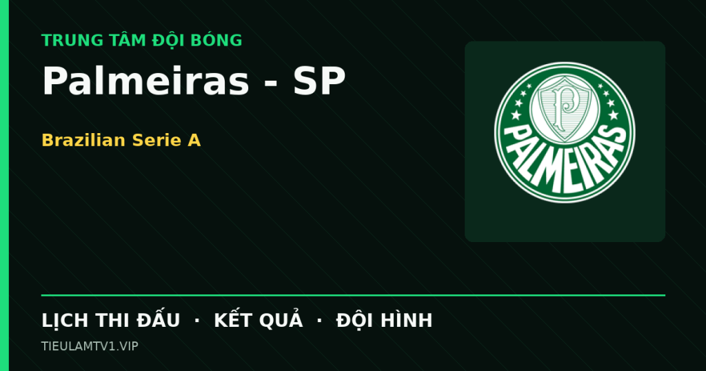 Đồ họa bóng đá Palmeiras - SP tại Brazilian Serie A