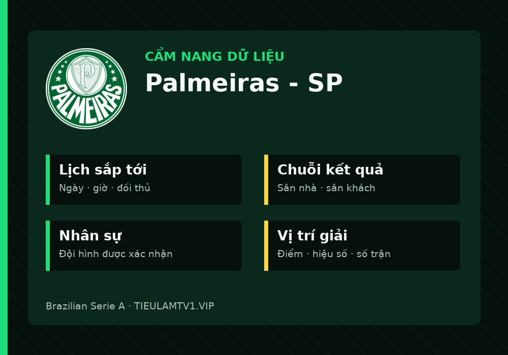 Phân tích phong độ và lối chơi Palmeiras - SP