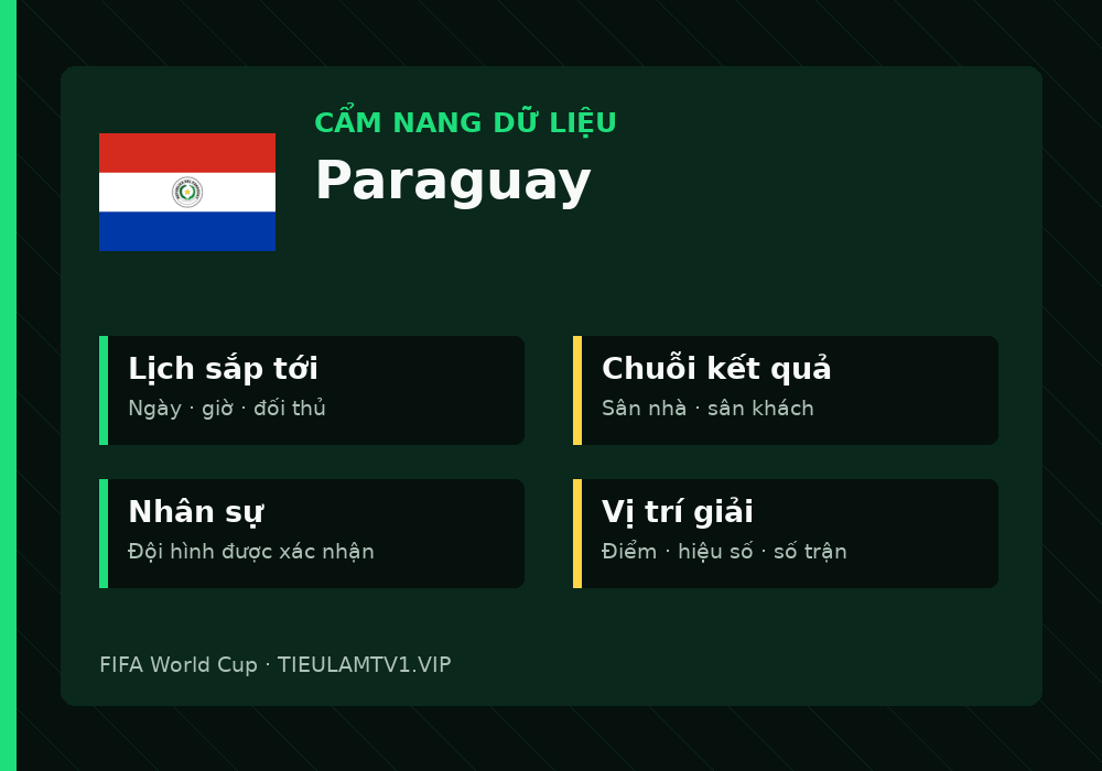 Phân tích phong độ và lối chơi Paraguay