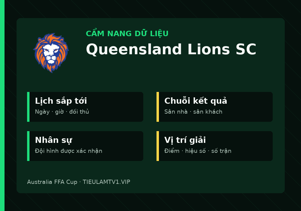 Phân tích phong độ và lối chơi Queensland Lions SC