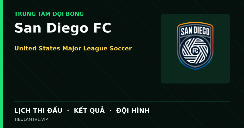 Đồ họa bóng đá San Diego FC tại United States Major League Soccer
