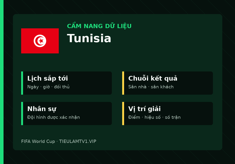 Phân tích phong độ và lối chơi Tunisia