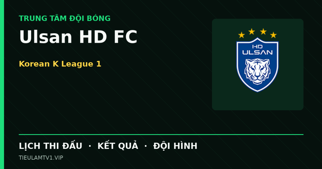 Đồ họa bóng đá Ulsan HD FC tại Korean K League 1